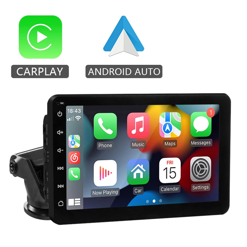 7Inch Car Radio Multimedia Video Player Wireless Carplay and Wireless Android Auto Portable Universal Touch Screen