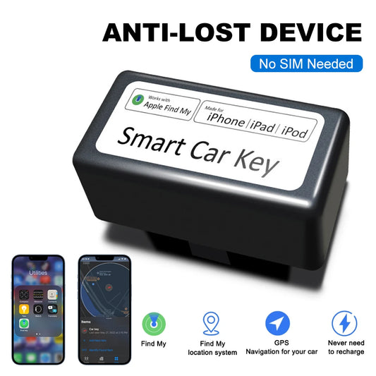 TechNeed OBD Tracker /Charger Cigarette Lighter -Find My Apple Official App Iphone Ipad.